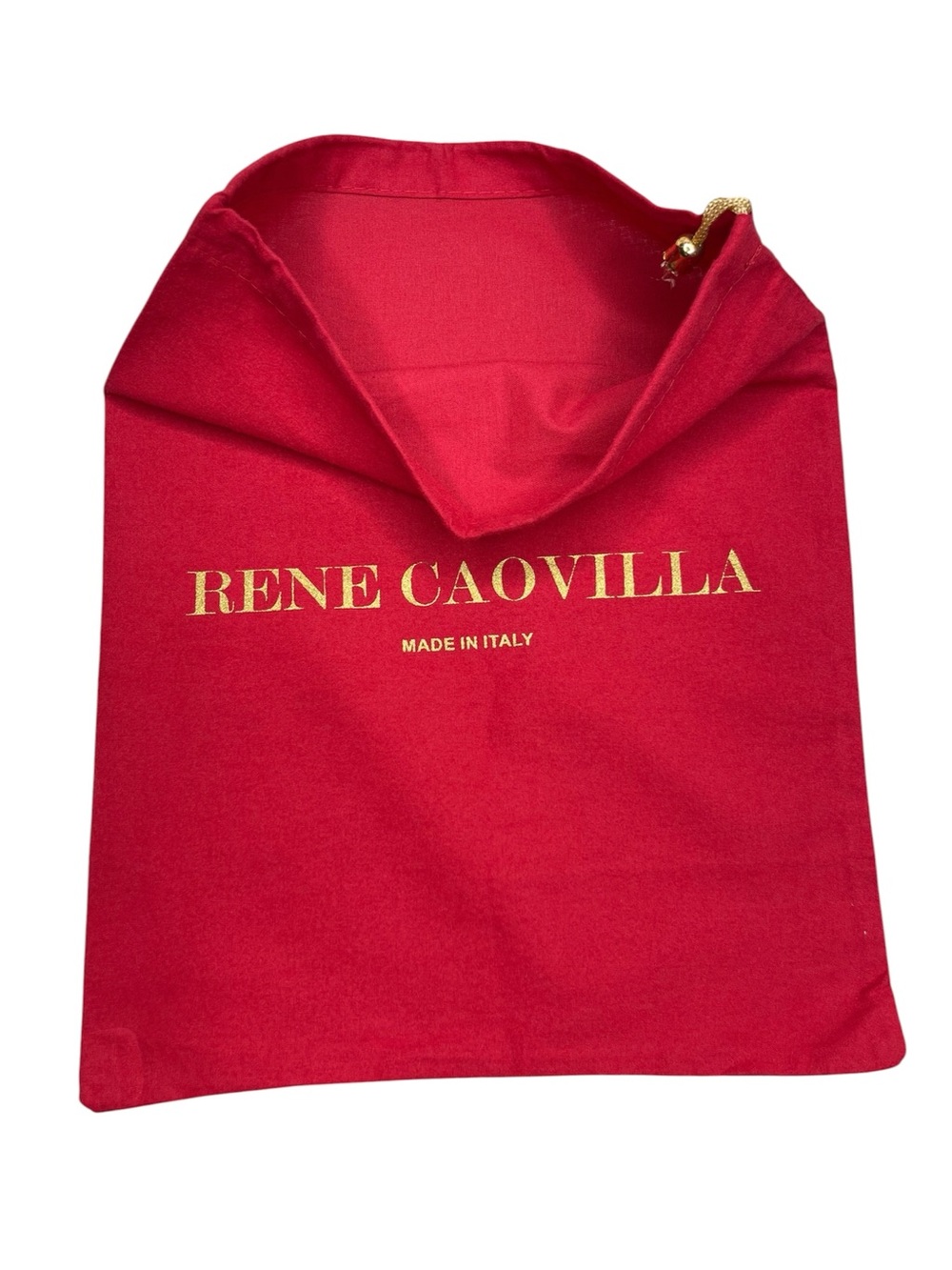 Authentic Rene Caovilla Luxury Red Shoe Dust Bag Snake Sketch